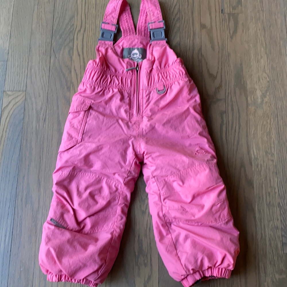 Size 2T pink snow bib